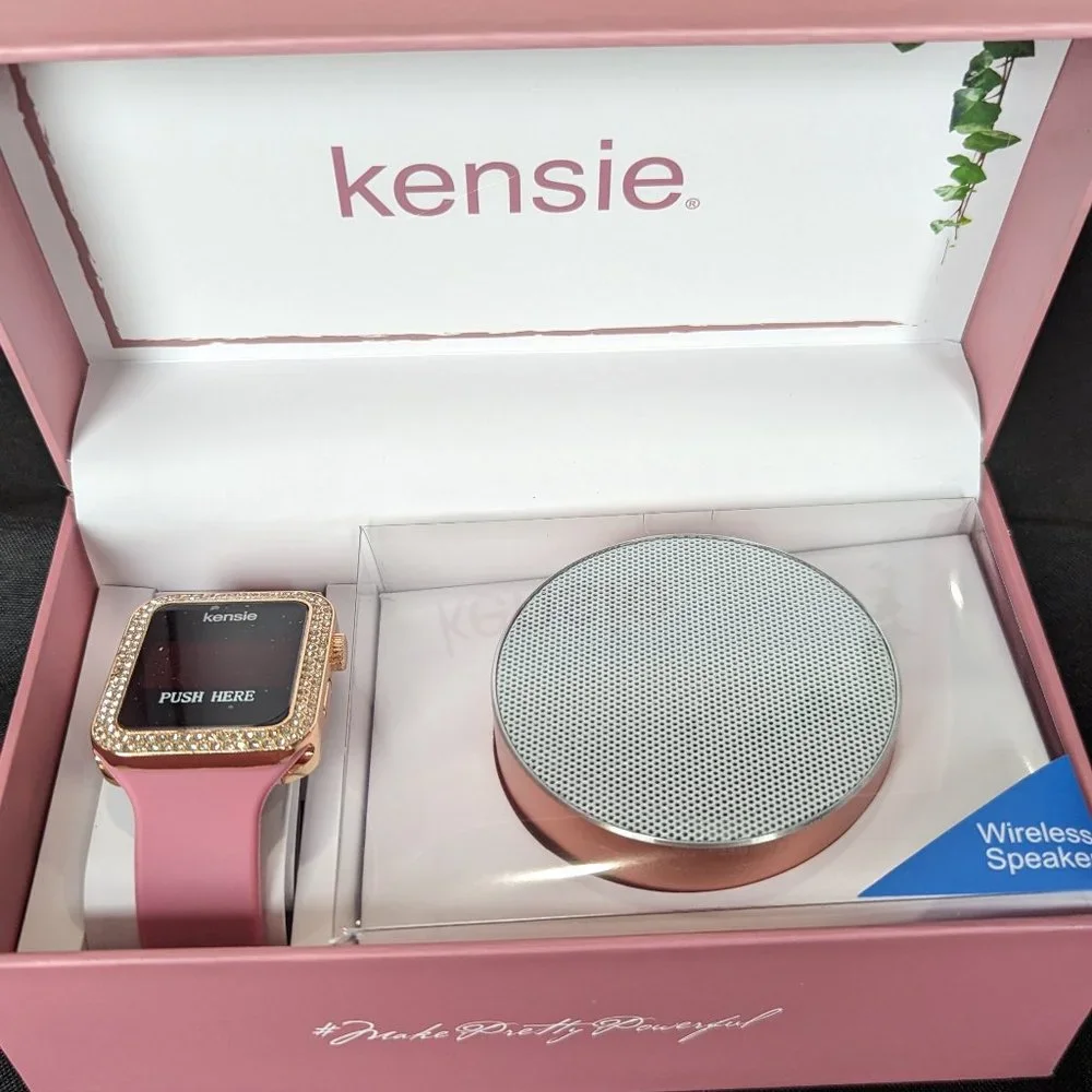Kensie PINK Watch & Wireless Speaker Gift Set ( Gold ) NEW WITH TAGS - Picture 1 of 2